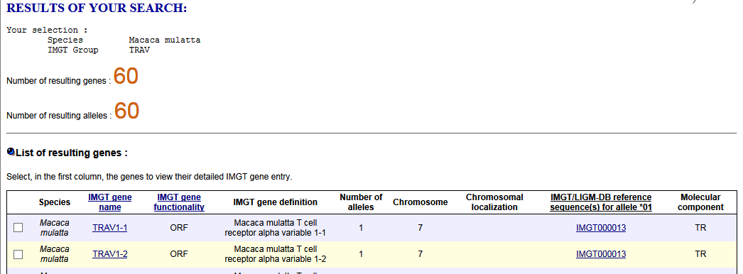 Gene-DB result 1