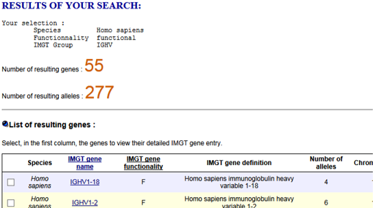 Gene-DB result 1